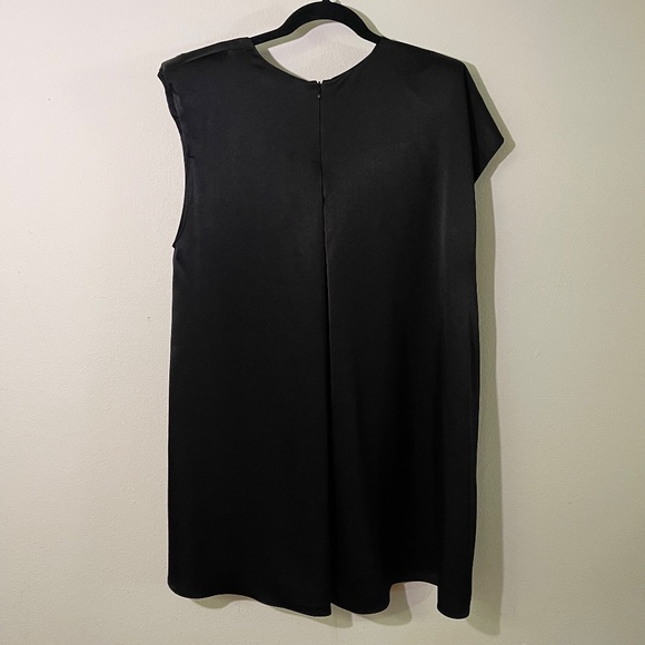 Zara Black Shift Dress with Shoulder Pads Women's Size - Picture 4 of 6